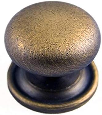 Antique English Large Solid Plain Knob with Backplate