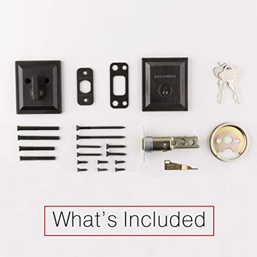 Baldwin Spyglass Secure Front Door Deadbolt with SmartKey Microban