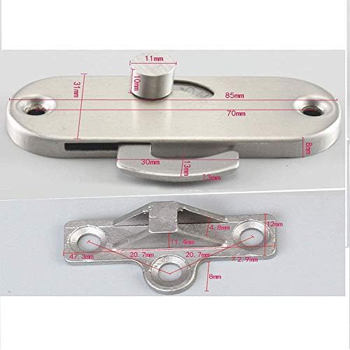 Slide Bolt Door Lock Hasp with Cam Lock and Privacy Cover
