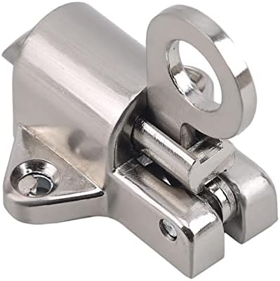 Slide Bolt Door Lock Hasp with Silver Button