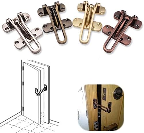 ZLOCYIVHE Safety Lock Snake Chain Bracket Set Silver Door Latch Guard
