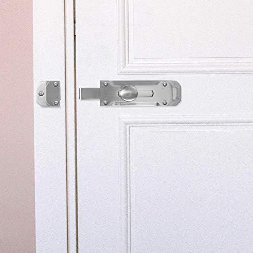 AMAZWI Slide Door Latches Silver Polished Deadbolts for Home Garden