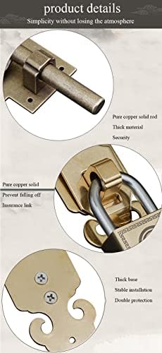 AMAZWI Bronze Deadbolt Lock with Solid Brass Stabilizer