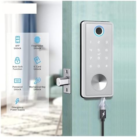 Smart Deadbolt WiFi Door Lock with Fingerprint and Password