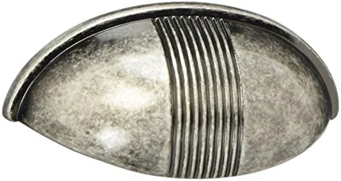 Laurey MNG Hardware 2 12-Inch Striped Cup Pull Distressed Antique Silver