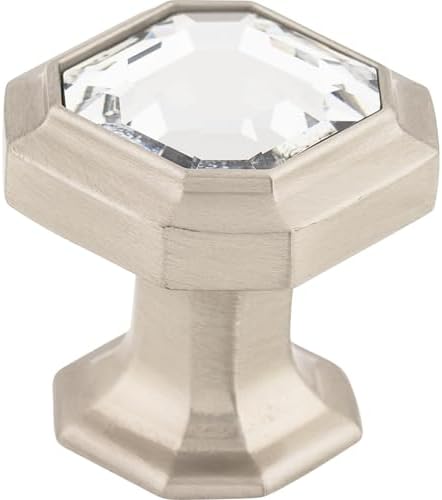 Top Knobs TK390BSN Crystal Emerald Knob Brushed Satin Nickel