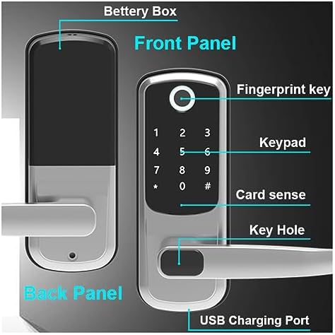 TTLOCK WiFi Smart Door Lock - Versatile Unlock Secure with Biometrics USB Charging