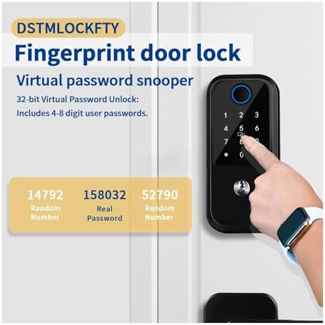 Smart Deadbolt Lock with Bluetooth and Fingerprint Control