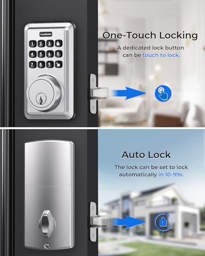 Smart Entry Door Deadbolt Set - Secure with 50 Passcodes
