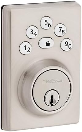 Kwikset Contemporary Powerbolt Electronic Deadbolt with Satin Nickel Finish