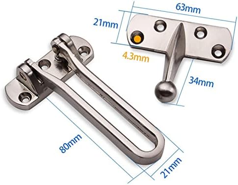 ZLOCYIVHE Safety Lock Snake Chain Bracket Set Silver Door Latch Guard