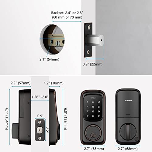 Secure Front Door with Keyless Touchscreen Entry