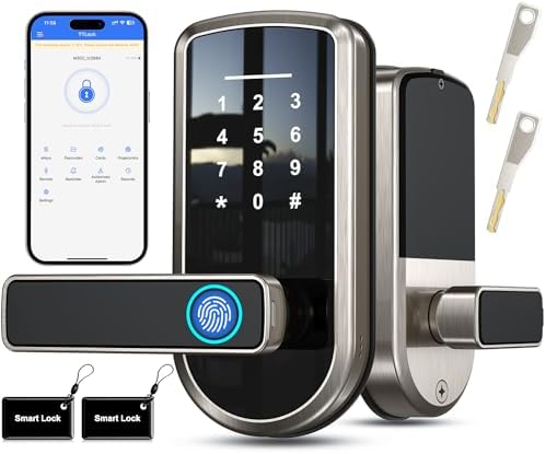 7 in 1 Keyless Door Lock with Fingerprint Keypad