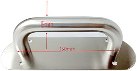 Sturdy 2Pcs Stainless Steel Door Handle Plate Set