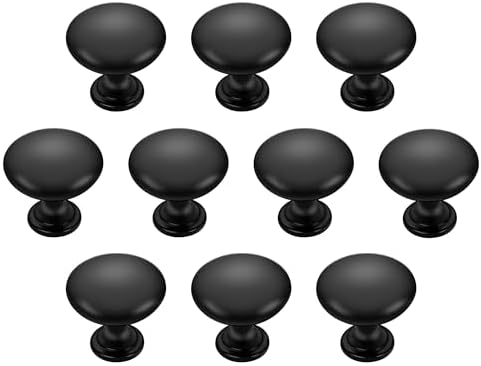 10-Piece Matte Black Knobs