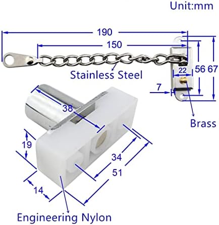 Sturdy Steel Door Chain Lock Theft-Proof Deadbolt