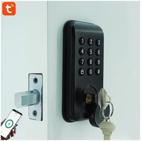 Smart Deadbolt Lock with Tuya Bluetooth App and Waterproof Design