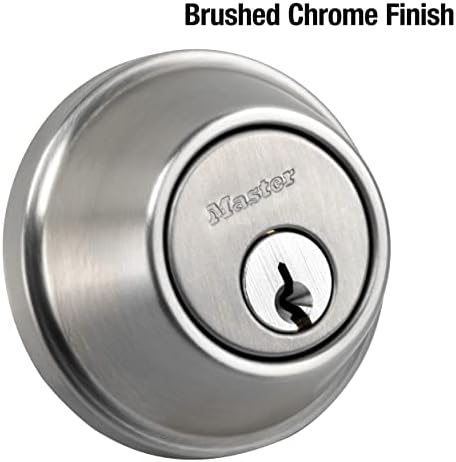 Master Lock DSCHSD32D Heavy Duty Single Cylinder Deadbolt Grade 2 Brushed Chrome