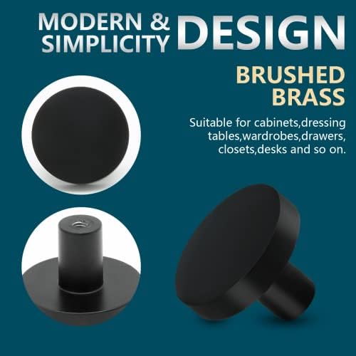 25-Piece Matte Black Cabinet Knobs for Dresser Drawers