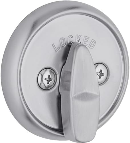 Kwikset 780 Deadbolt Lock - Satin Chrome Front Entry Door with SmartKey Rekey