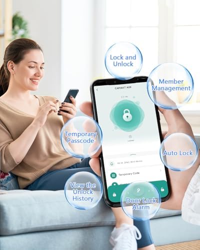 ZWSIUWO Fingerprint Smart Deadbolt Door Lock with Keypad App Remote Control