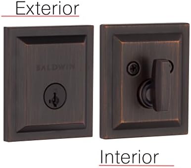 Baldwin Spyglass Secure Front Door Deadbolt with SmartKey Microban
