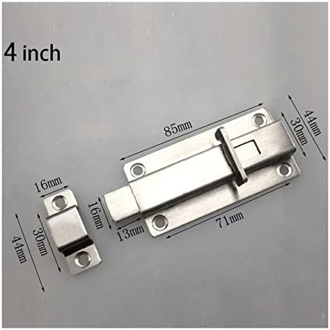 AMAZWI Stainless Steel Deadbolt Latch Slide Lock