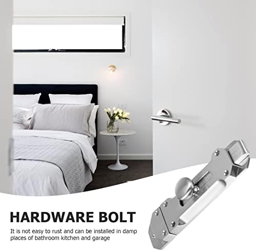 AMAZWI Slide Door Latches Silver Polished Deadbolts for Home Garden