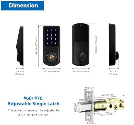 Smart Door Lock Multiple Unlocking Methods Security and Safety