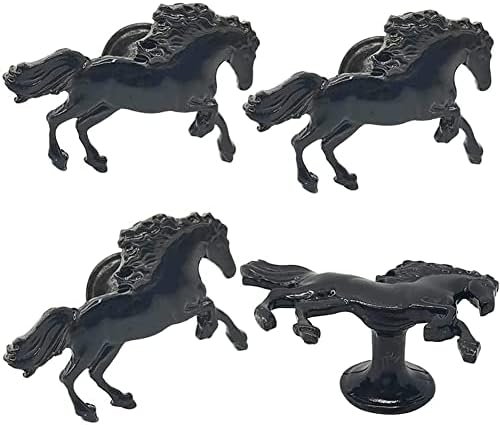 JfwuHap Horse Cabinet Knob 4 Pcs Sets for Pulls Knobs
