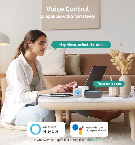HEANTLE Smart Door Lock with Alexa Fingerprint