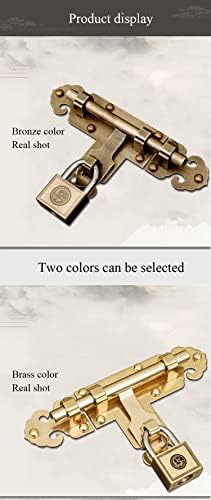 AMAZWI Bronze Deadbolt Lock with Solid Brass Stabilizer