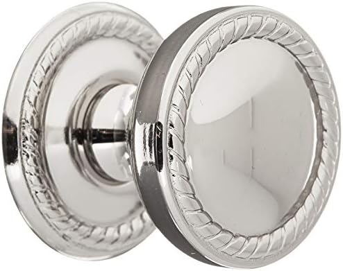 Durable Polished Nickel Knob with Detachable Back Plate for Cabinet Making