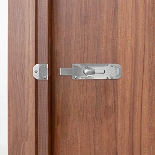 AMAZWI Slide Door Latches Silver Polished Deadbolts for Home Garden