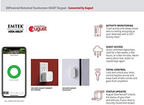 EMTEK Motorized Touchscreen Deadbolt with August Smart Integration