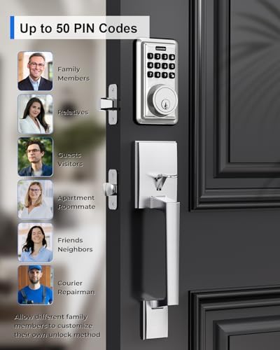 Smart Entry Door Deadbolt Set - Secure with 50 Passcodes