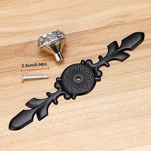6-Piece Crystal Drawer Knobs for Kitchen Home