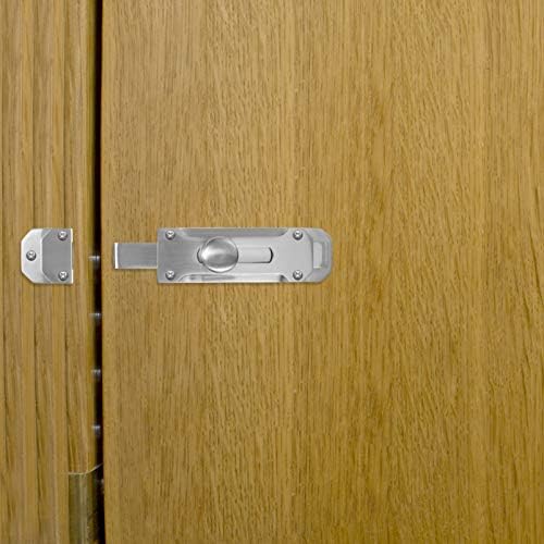 AMAZWI Slide Door Latches Silver Polished Deadbolts for Home Garden