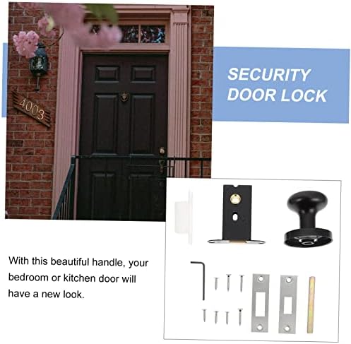 AMZNWI Black Door Lock with Zinc Alloy Handle