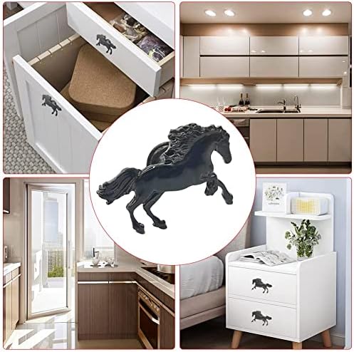 JfwuHap Horse Cabinet Knob 4 Pcs Sets for Pulls Knobs