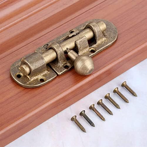 Slide Bolt Door Lock Hasp Brass Door Bolt with Steel Finish