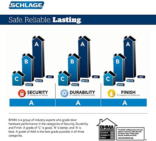 SCHLAGE BE375 CAM 605 Touch Keyless Touchscreen Electronic Deadbolt Lock Bright Brass