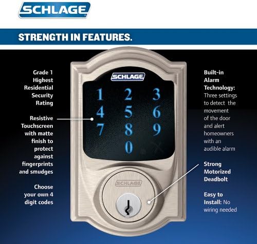 SCHLAGE Connect Camelot Smart Door Lock with Alexa