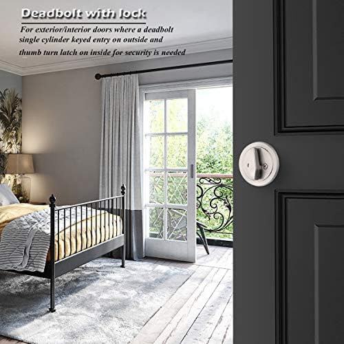 Secure Stylish Gobrico Satin Nickel Deadbolts 4-Pack