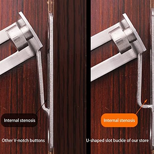 ZLOCYIVHE Door Lock Hasp Silver Chrome Contemporary Style