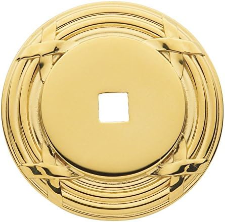 Baldwin 4613030 Round Edinburgh Cabinet Back Plate Bright Brass
