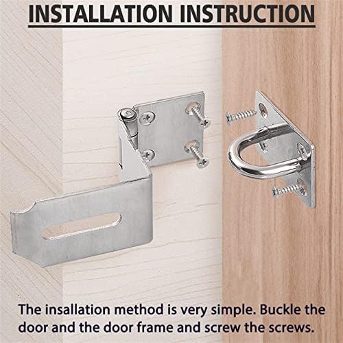 AMAZWI 90-Degree Barn Bolt Door Lock with Stainless Steel Construction
