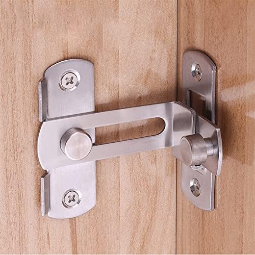 ZLOCYIVHE Door Lock Hasp Silver Chrome Contemporary Style