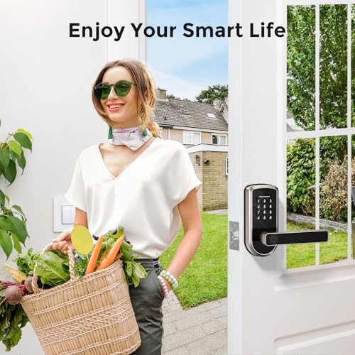 7 in 1 Keyless Door Lock with Fingerprint Keypad