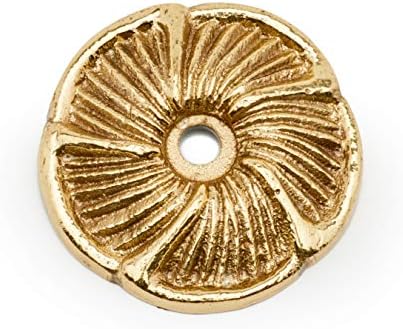 RK International Daisy Knob Backplate Polished Brass